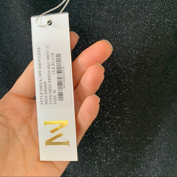 Meshki Shula Off The Shoulder Midi Cocktail Dress - Picture 7 of 11